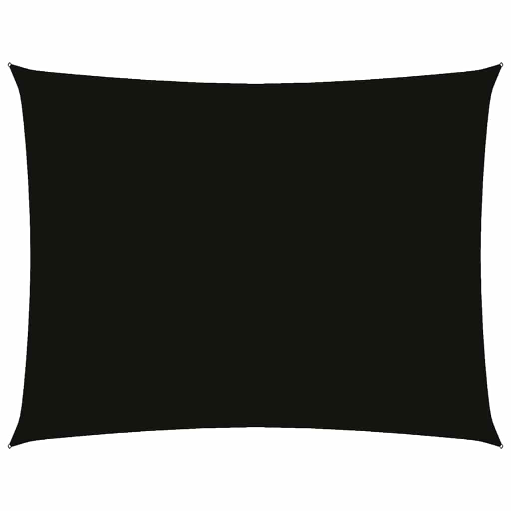 Sonnensegel Oxford-Gewebe Rechteckig 3x6 m Schwarz