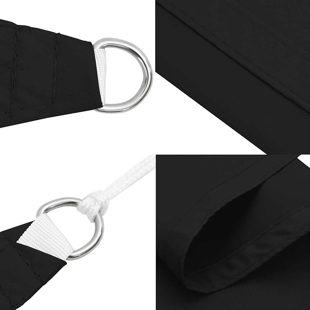 Sonnensegel Oxford-Gewebe Rechteckig 3,5x5 m Schwarz