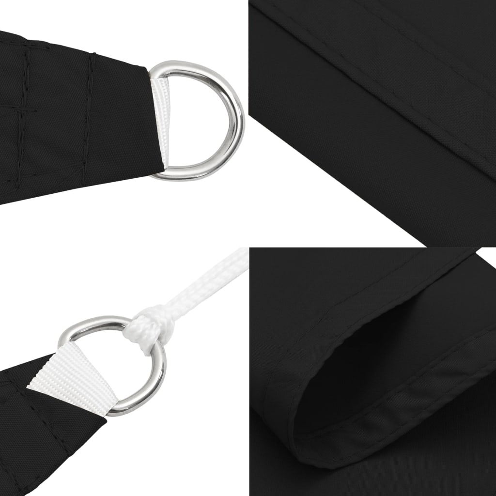 Sonnensegel Oxford-Gewebe Rechteckig 5x8 m Schwarz
