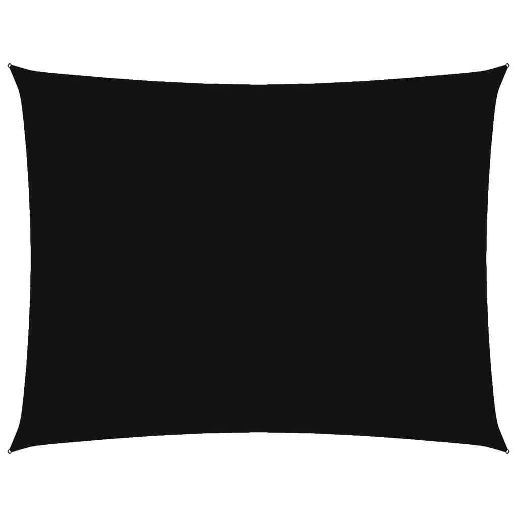 Sonnensegel Oxford-Gewebe Rechteckig 6x7 m Schwarz