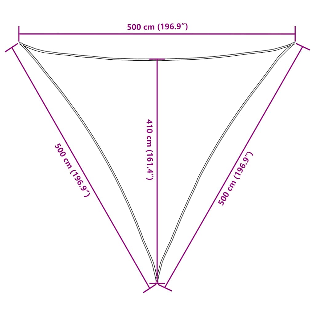 Sonnensegel Oxford-Gewebe Dreieckig 5x5x5 m Schwarz