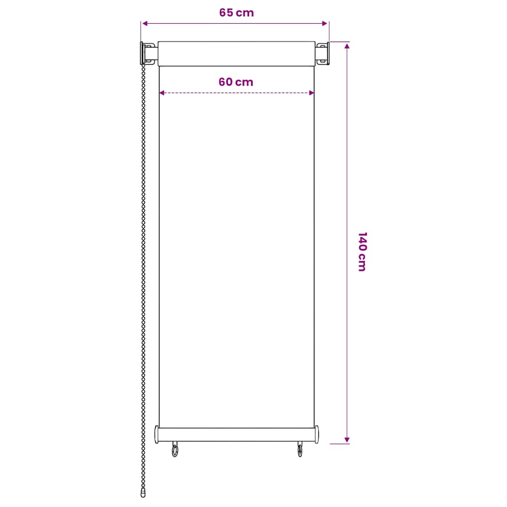 Außenrollo Creme 65 (B) x 140 (H) cm HDPE