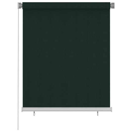 Außenrollo 125 (B) x 140 (H) cm Dunkelgrün HDPE