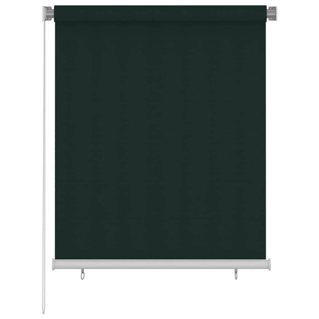 Außenrollo 125 (B)x140 (H) cm Dunkelgrün HDPE