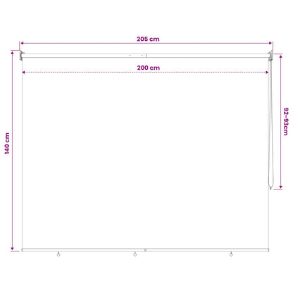 Außenrollo 205 (B)x140 (H) cm Dunkelgrün HDPE