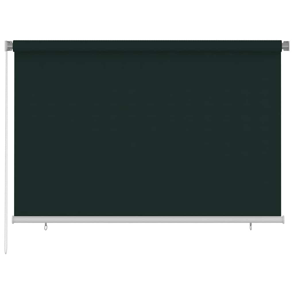 Außenrollo 225 (B)x140 (H) cm Dunkelgrün HDPE