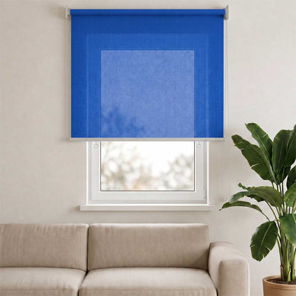 Außenrollo 105 (B)x140 (H) cm Blau HDPE