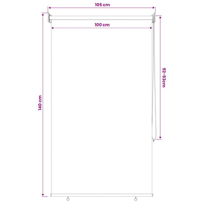 Außenrollo 105 (B)x140 (H) cm Blau HDPE