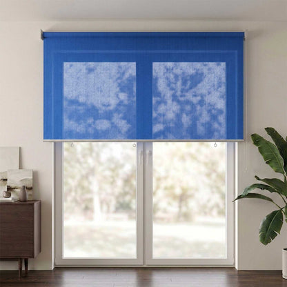 Außenrollo 125 (B)x230 (H) cm Blau HDPE