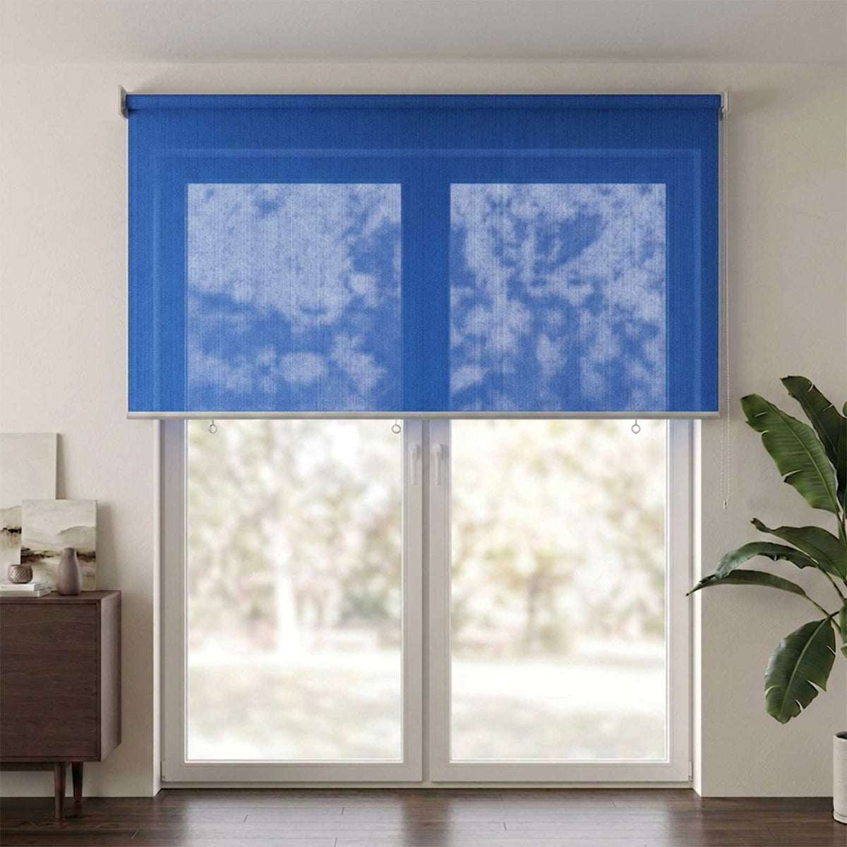 Außenrollo 185 (B)x230 (H) cm Blau HDPE