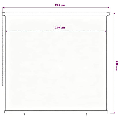 Außenrollo 185 (B)x230 (H) cm Schwarz
