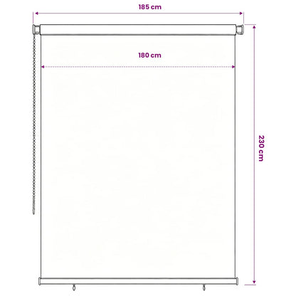 Außenrollo 185 (B)x230 (H) cm Braun
