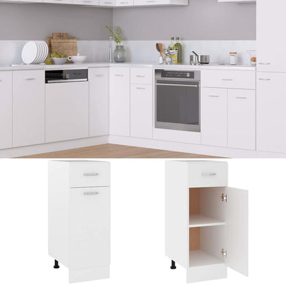 Schubunterschrank Lyon Weiß 30x46x81,5 cm Holzwerkstoff