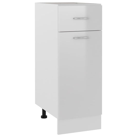Meuble bas à tiroirs Lyon, blanc brillant, 30 x 46 x 81,5 cm, matériau à base de bois