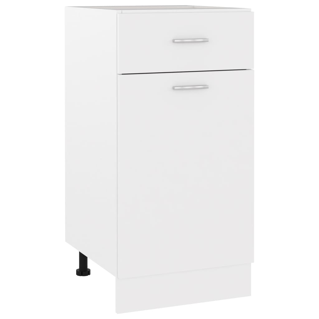Drawer base cabinet white 40x46x81.5 cm wood material