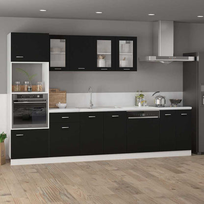 Schubunterschrank Lyon Schwarz 40x46x81,5 cm Holzwerkstoff