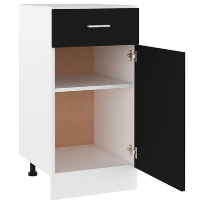 Schubunterschrank Lyon Schwarz 40x46x81,5 cm Holzwerkstoff