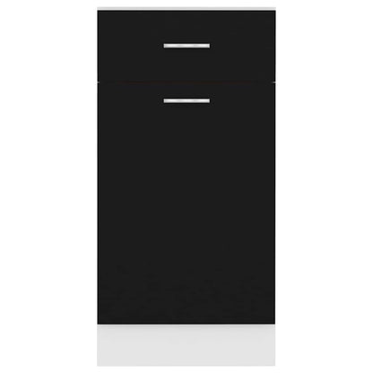 Schubunterschrank Lyon Schwarz 40x46x81,5 cm Holzwerkstoff