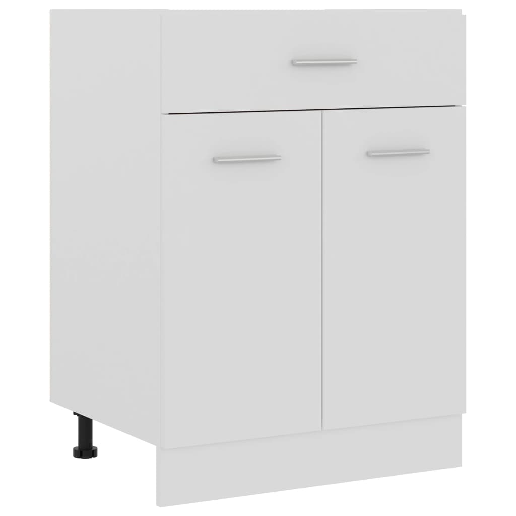 Drawer base cabinet white 60x46x81.5 cm wood material