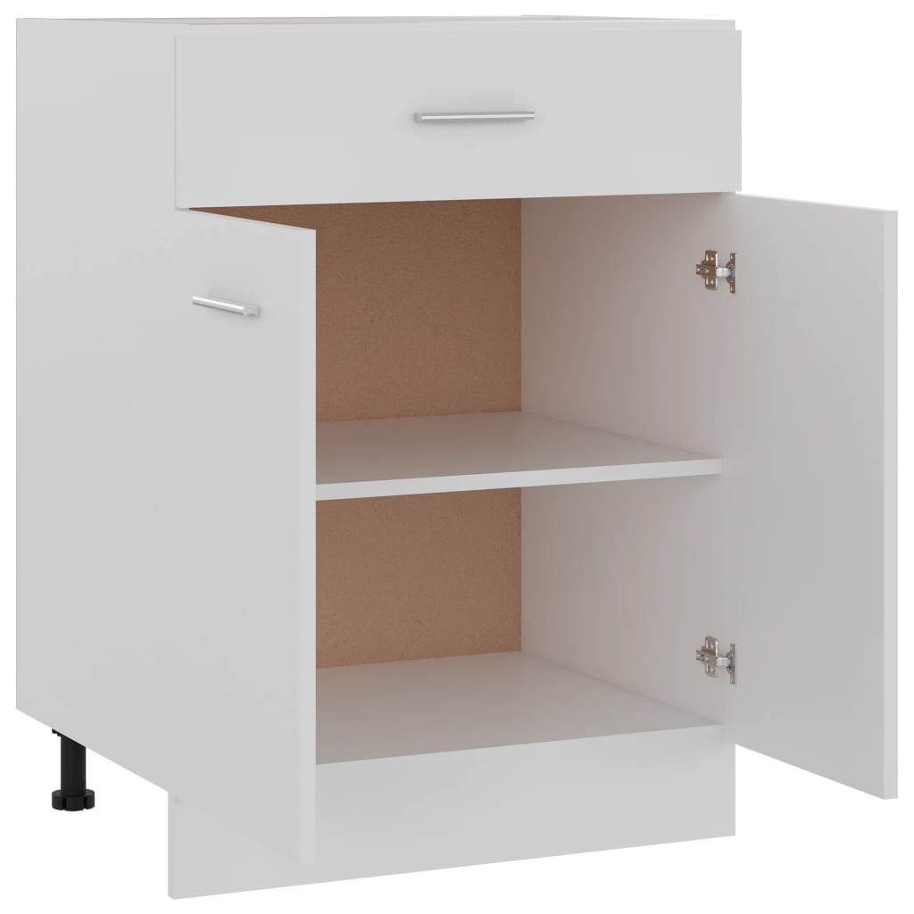 Drawer base cabinet white 60x46x81.5 cm wood material