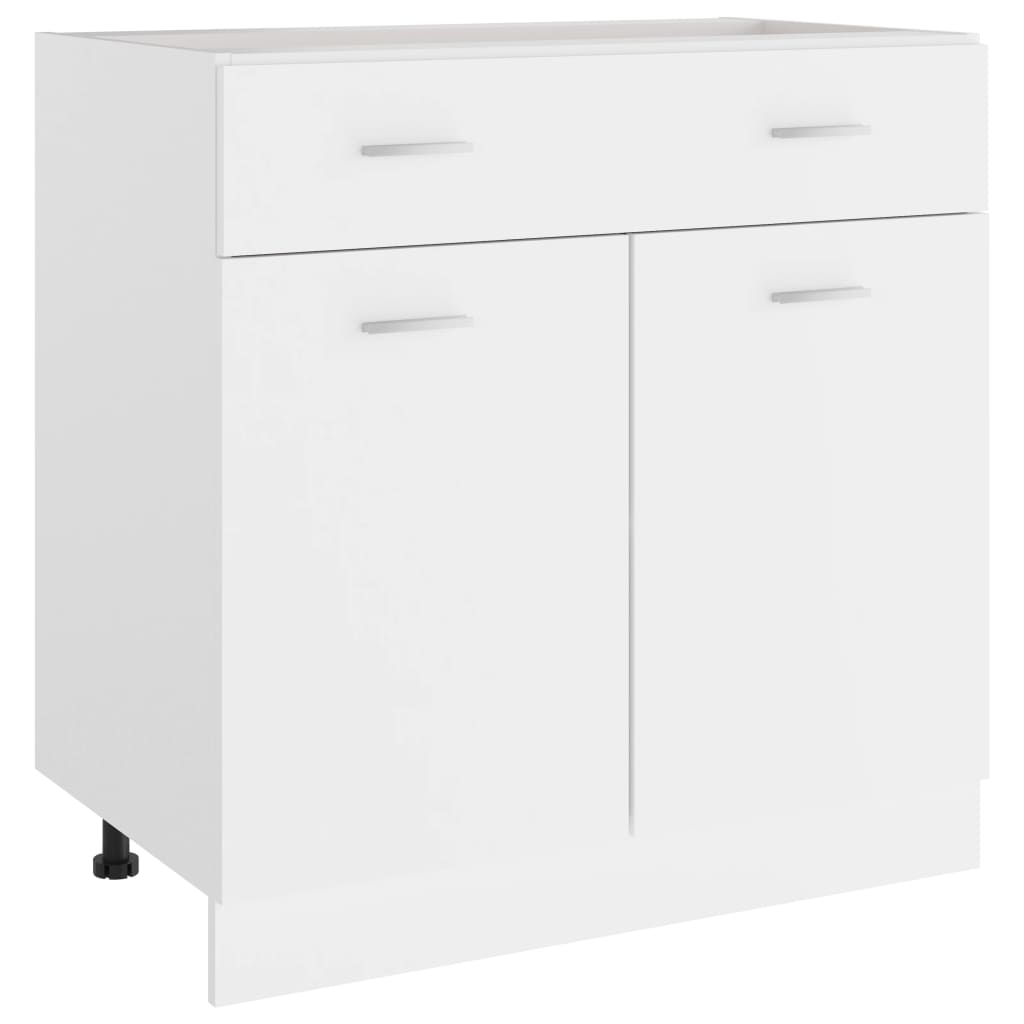 Drawer base cabinet white 80x46x81.5 cm wood material