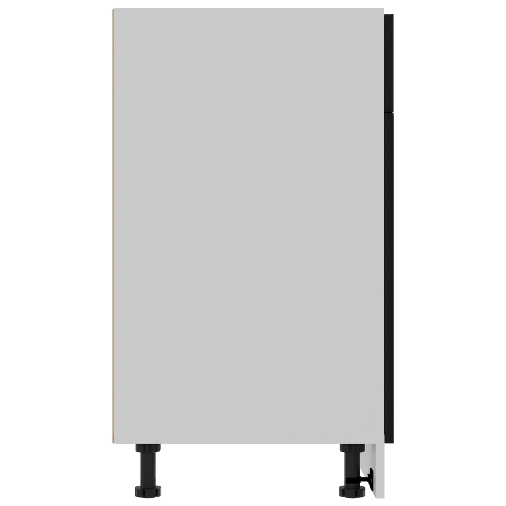 Meuble bas à tiroirs Lyon noir 80 x 46 x 81,5 cm en bois