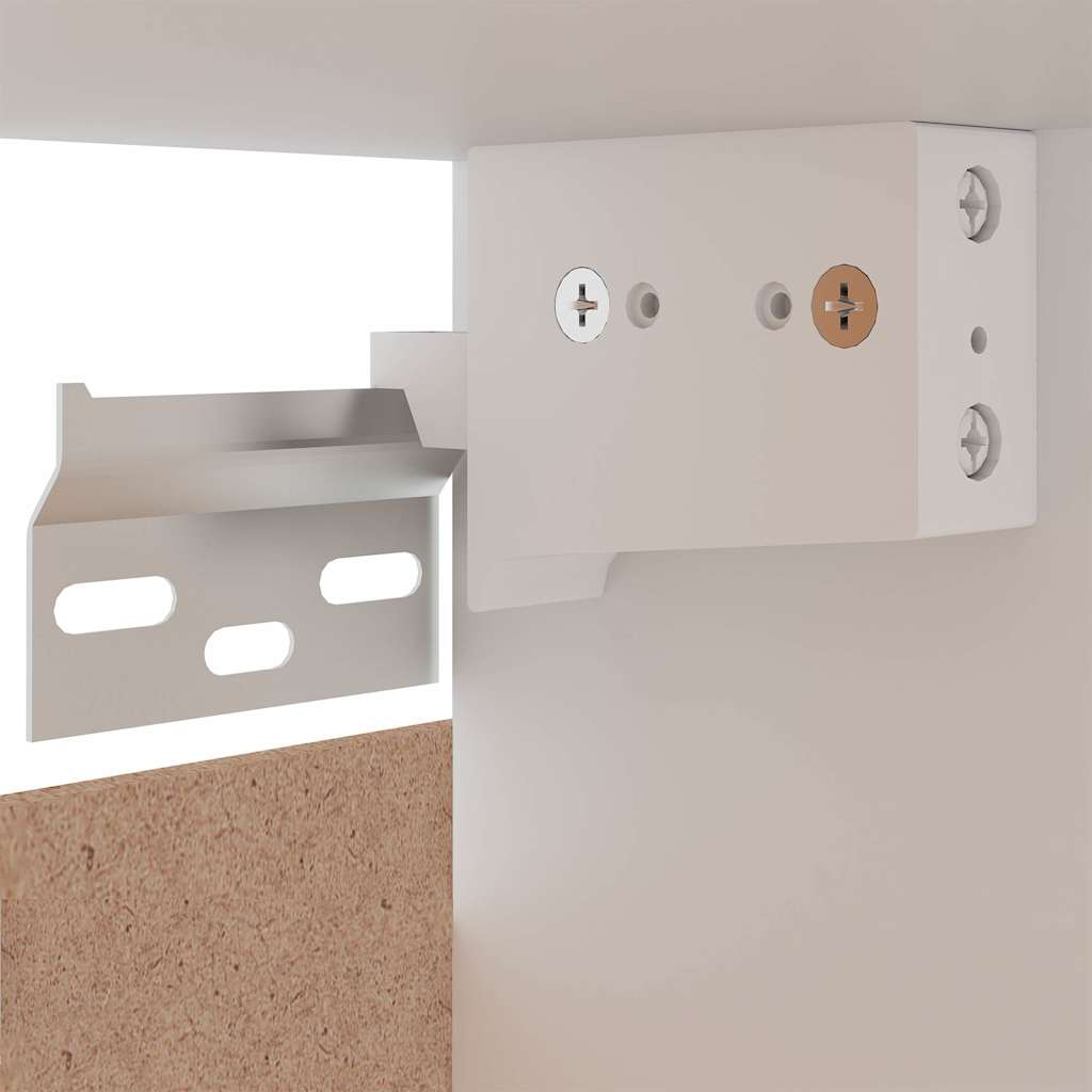 Hängeschrank Lyon Weiß 80x31x60 cm Holzwerkstoff
