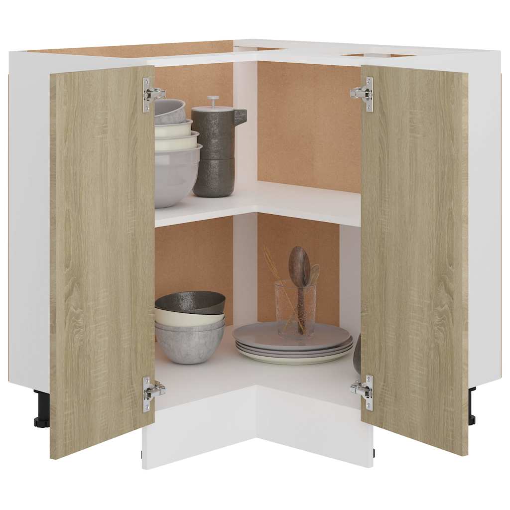 Eckunterschrank Lyon Sonoma-Eiche 75,5x75,5x81,5 cm Holzwerkstoff