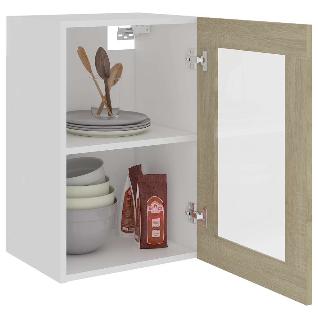 Hängeglasschrank Lyon Sonoma-Eiche 40x31x60 cm Holzwerkstoff