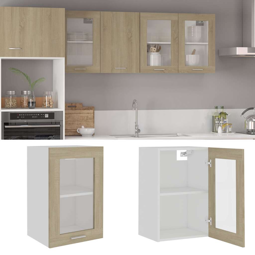 Hängeglasschrank Lyon Sonoma-Eiche 40x31x60 cm Holzwerkstoff