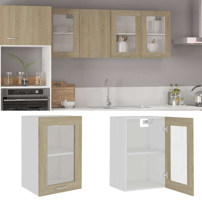 Hängeglasschrank Lyon Sonoma-Eiche 40x31x60 cm Holzwerkstoff