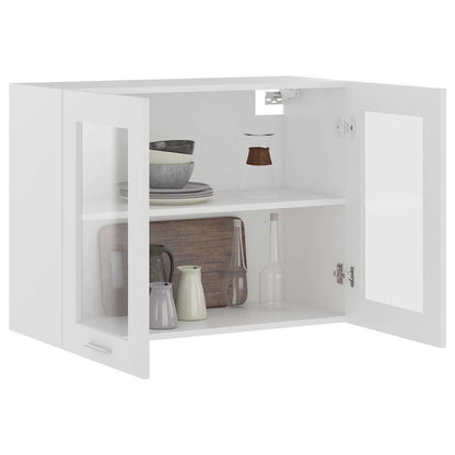 Hängeglasschrank Lyon Weiß 80x31x60 cm Holzwerkstoff