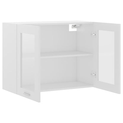 Hängeglasschrank Lyon Weiß 80x31x60 cm Holzwerkstoff