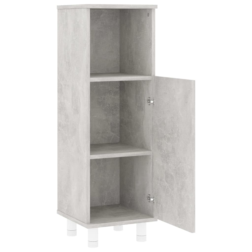 Badezimmerschrank Betongrau 30x30x95 cm Holzwerkstoff