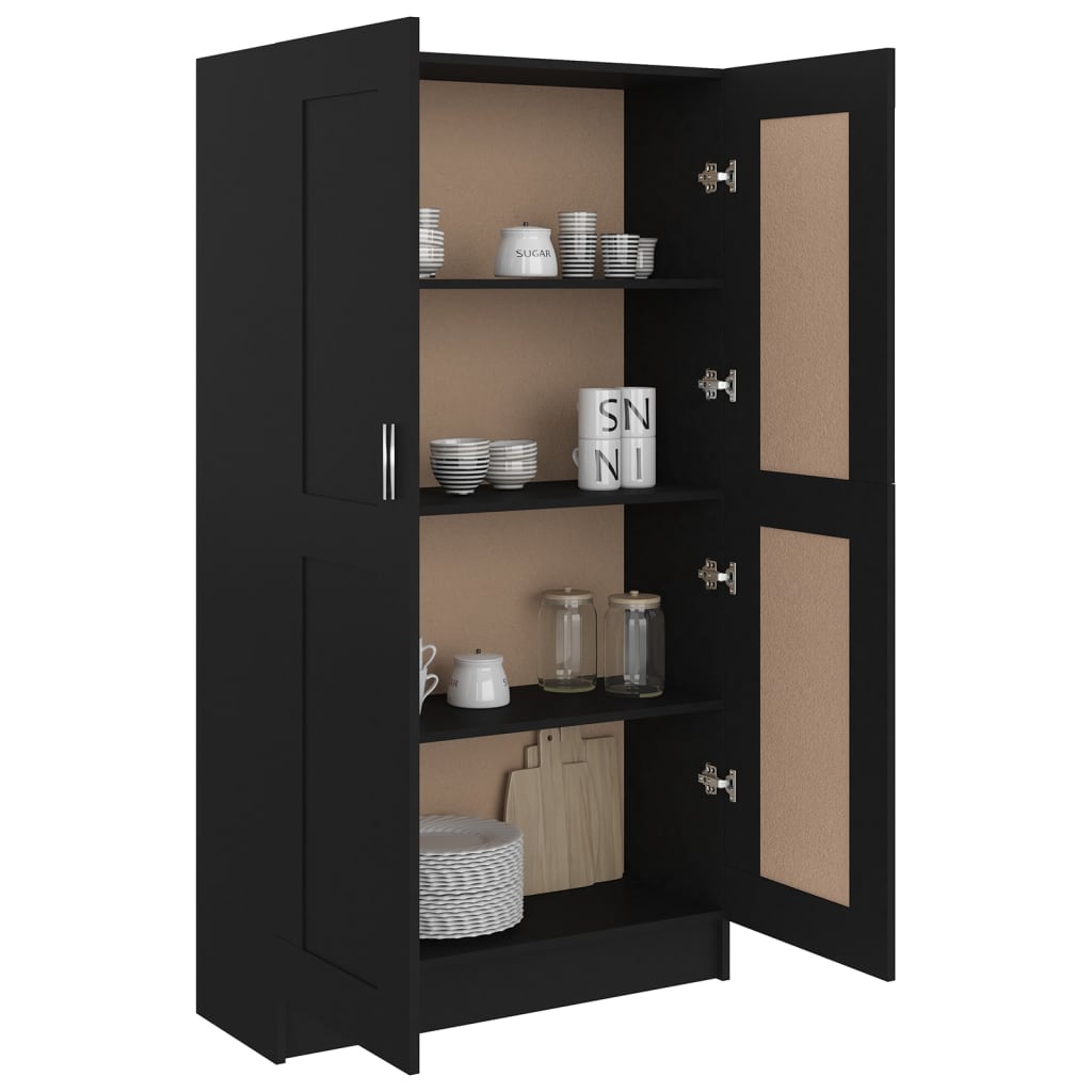 Bookshelf Black 82.5x30.5x150 cm Wood Material