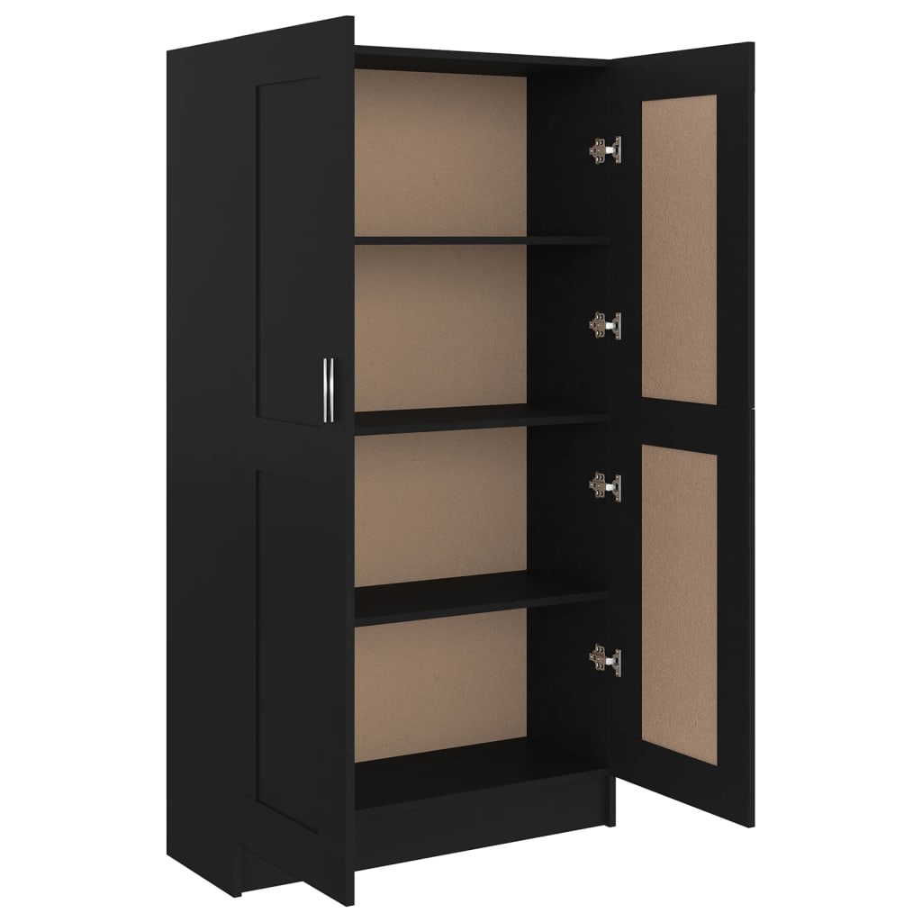 Bookshelf Black 82.5x30.5x150 cm Wood Material