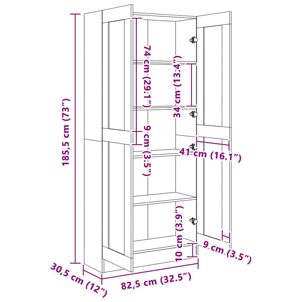 Bücherschrank Sonoma-Eiche 82,5x30,5x185,5 cm Holzwerkstoff