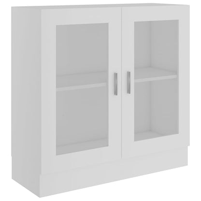 Vitrinenschrank Weiß 82,5x30,5x80 cm Holzwerkstoff