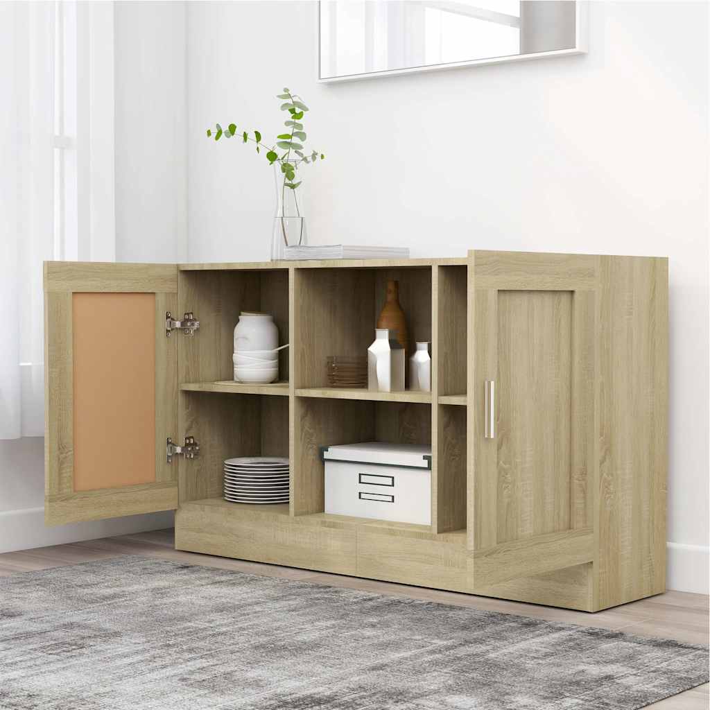 Sideboard Sonoma-Eiche 120x30,5x70 cm Holzwerkstoff