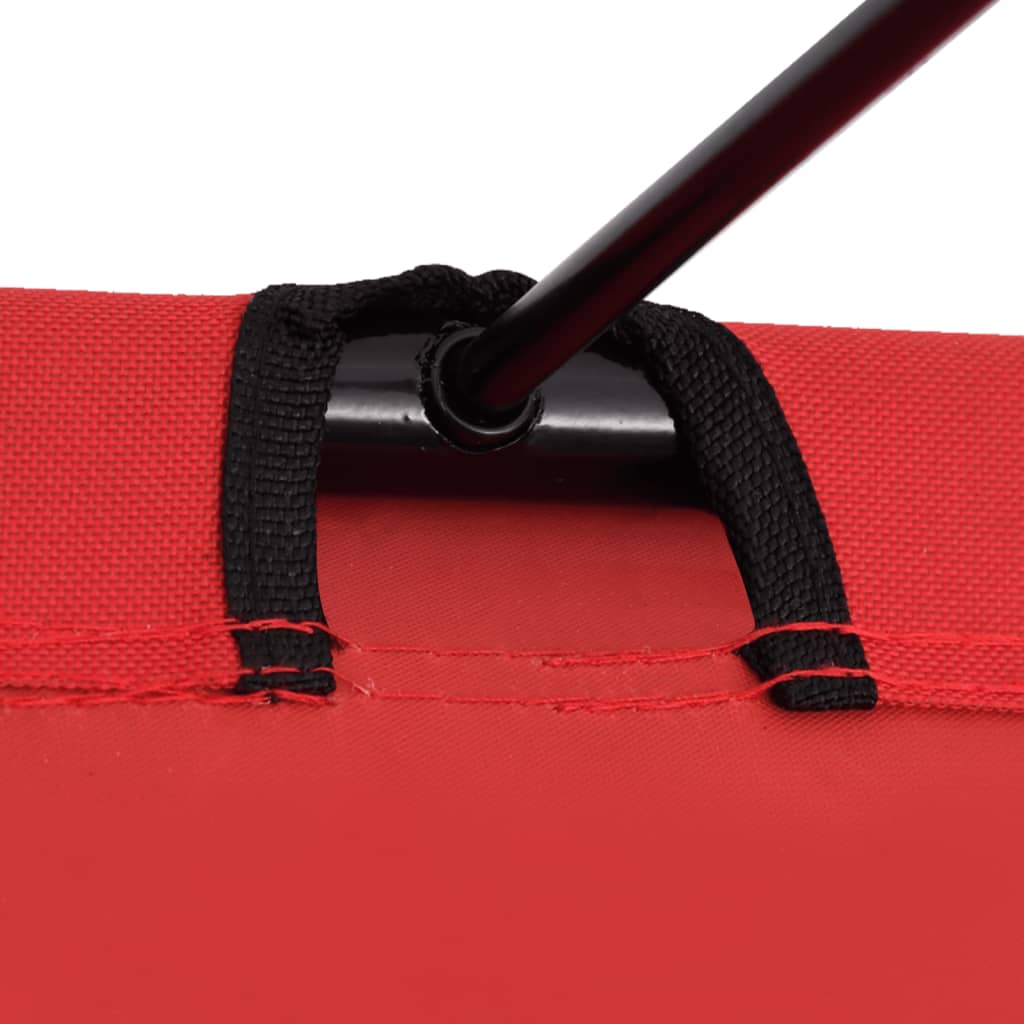 Campingbetten 2 Stk. 180x60x19 cm Oxford-Gewebe und Stahl Rot