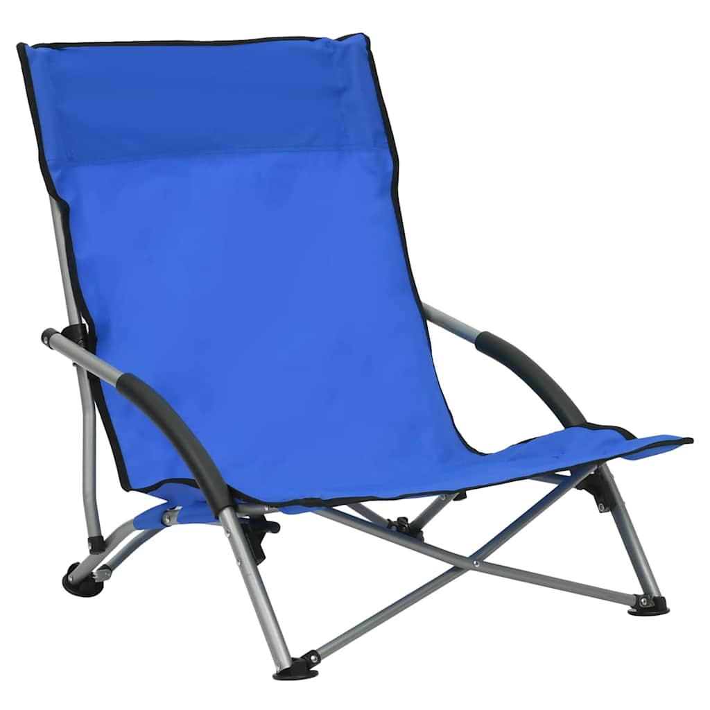 Klappstühle, 2 Stück, blauer Stoff
