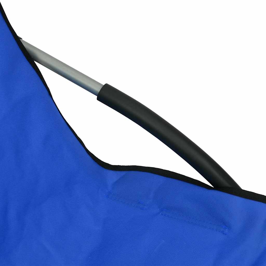 Klappstühle, 2 Stück, blauer Stoff
