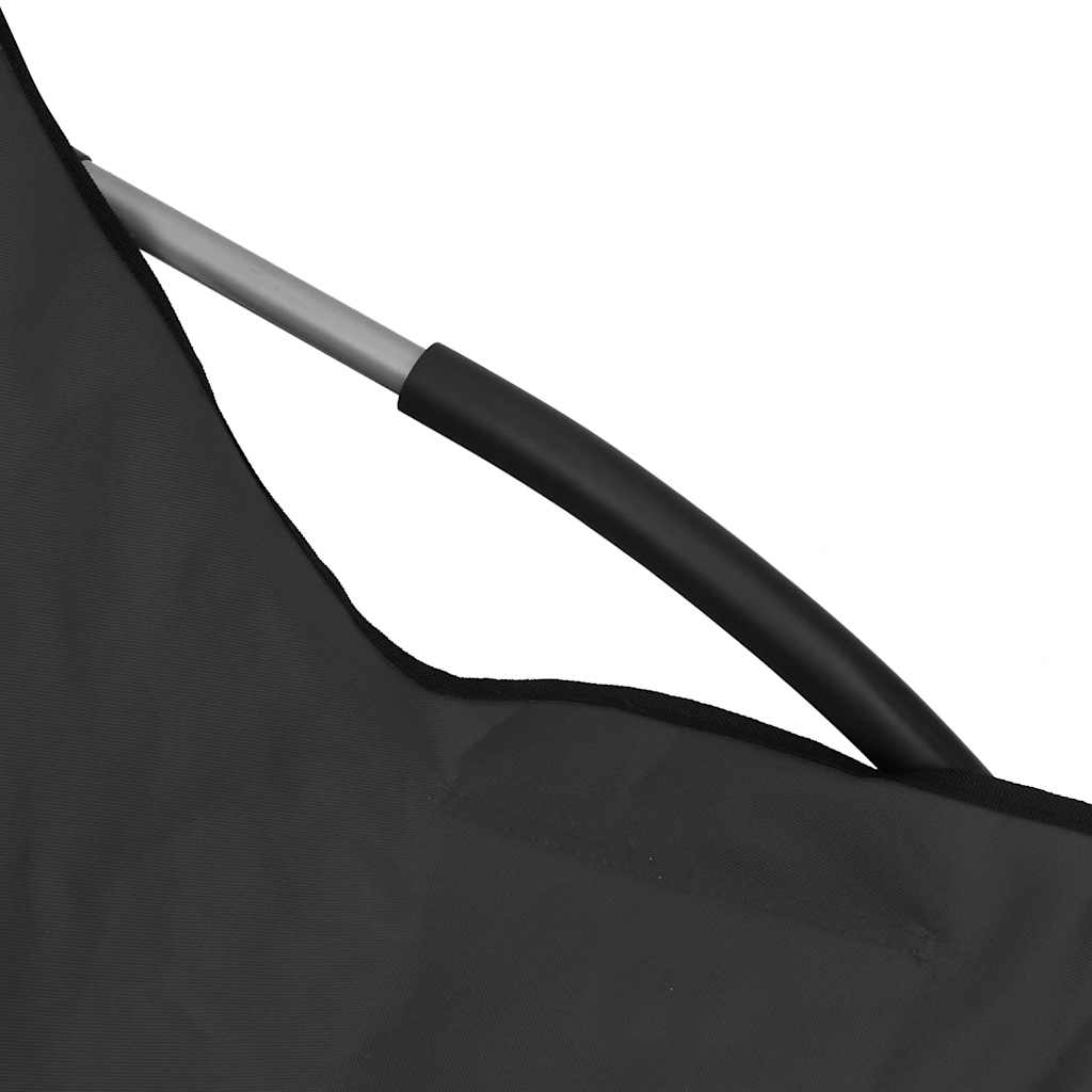 Klappstühle, 2 Stück, schwarzer Stoff