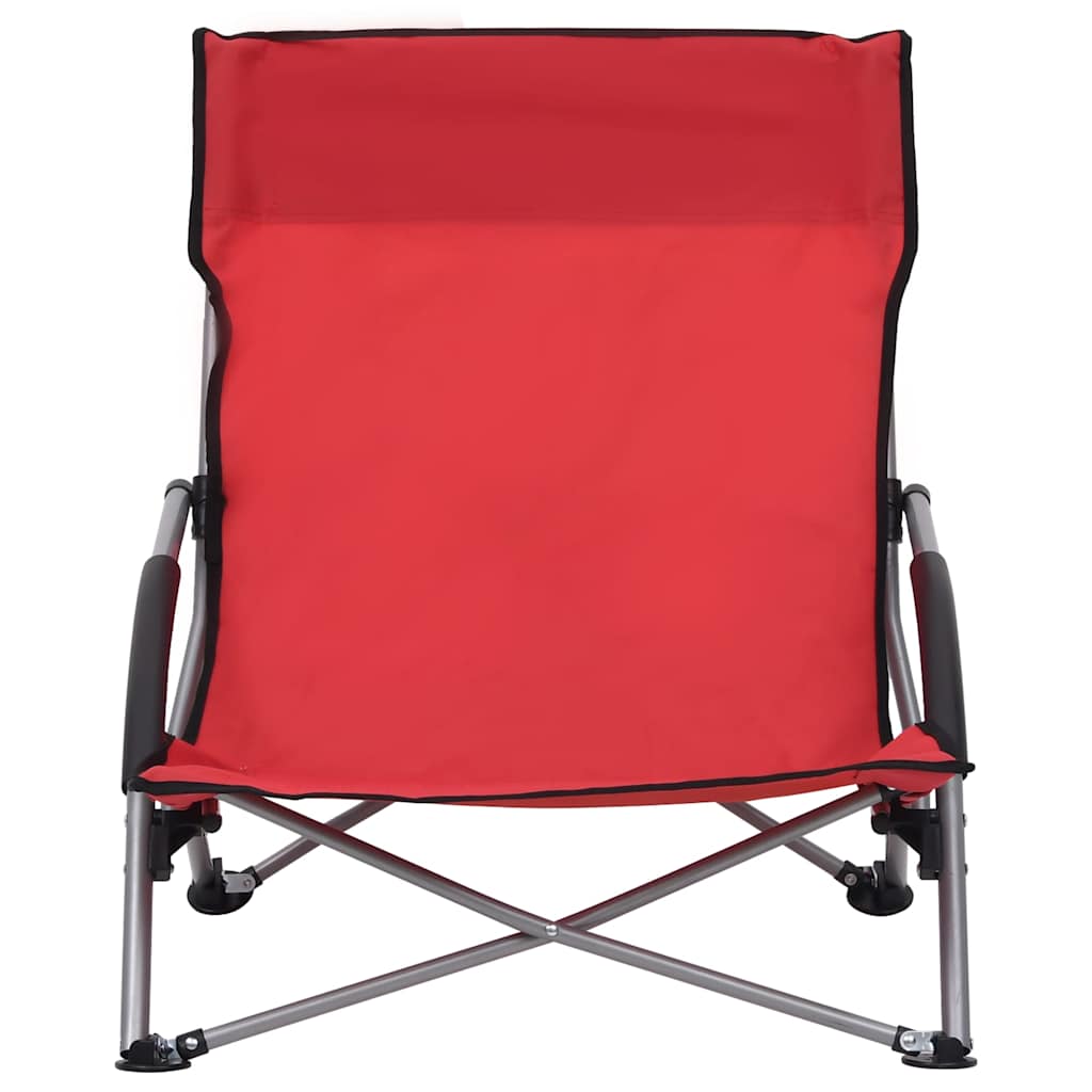 Klappstühle, 2 Stück, roter Stoff