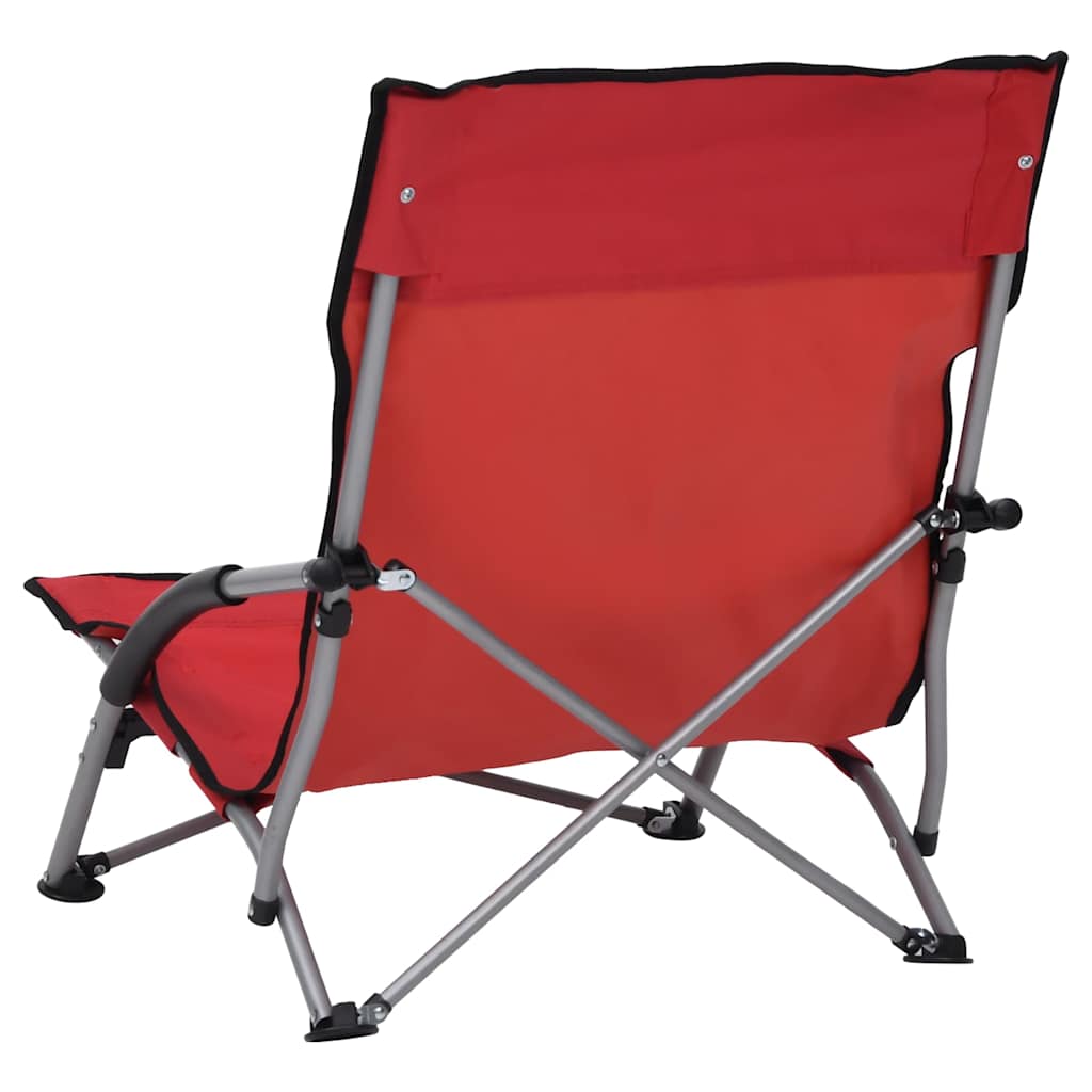 Klappstühle, 2 Stück, roter Stoff