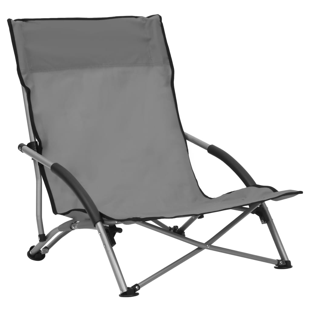 Klappstühle, 2 Stück, grauer Stoff