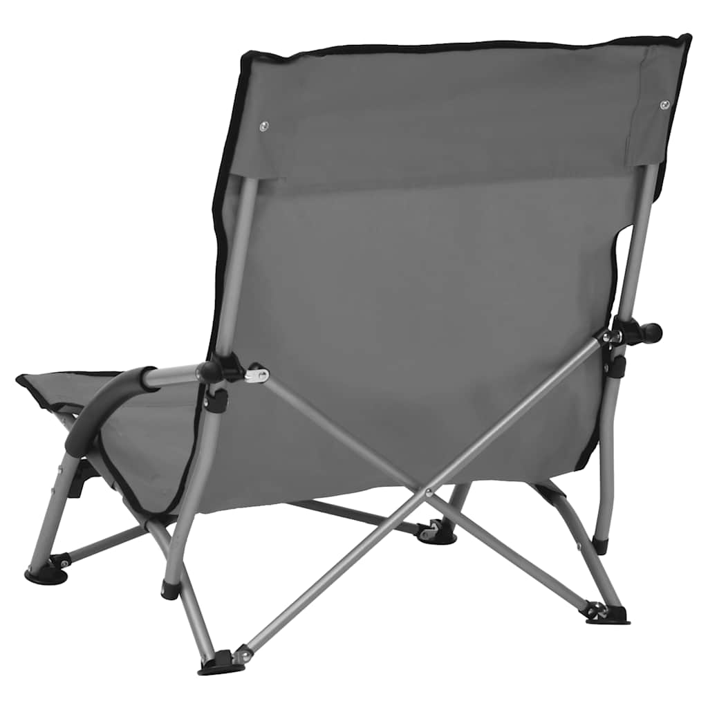 Klappstühle, 2 Stück, grauer Stoff