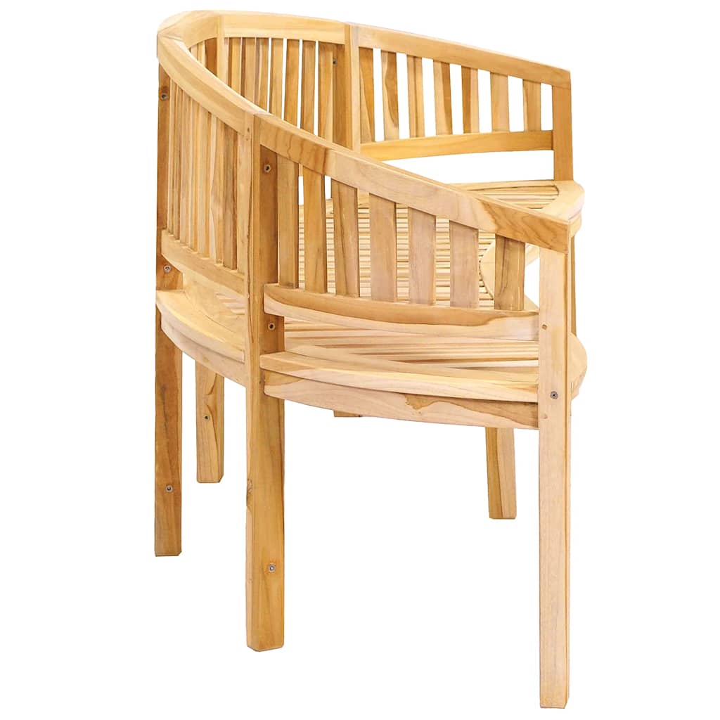 Bananenbank 200 cm Massivholz Teak