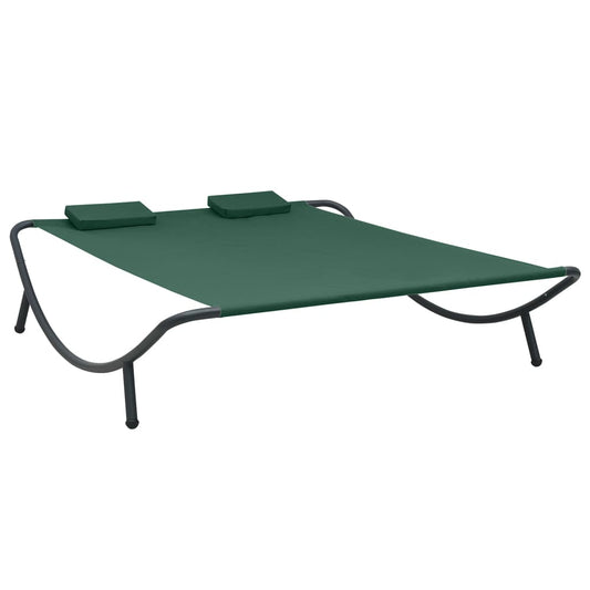 Bain de soleil en tissu vert