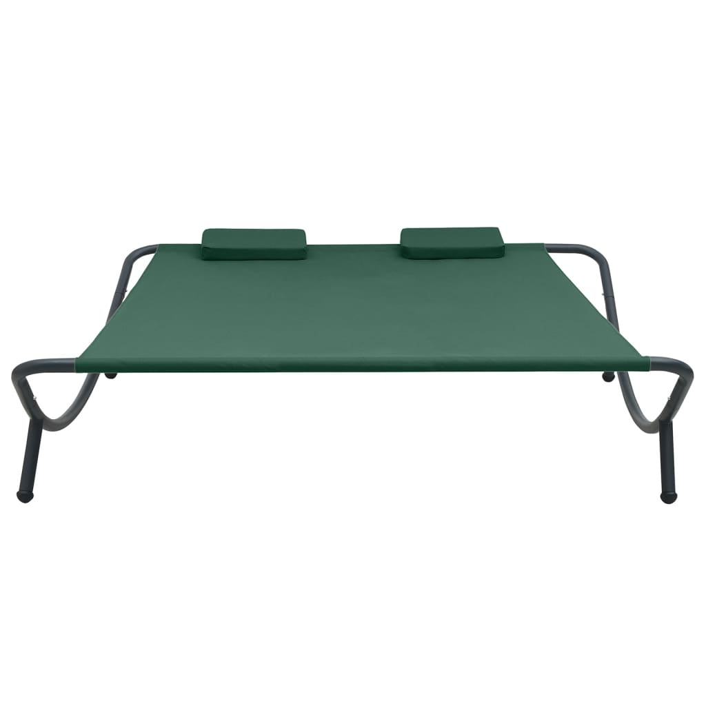 Bain de soleil en tissu vert